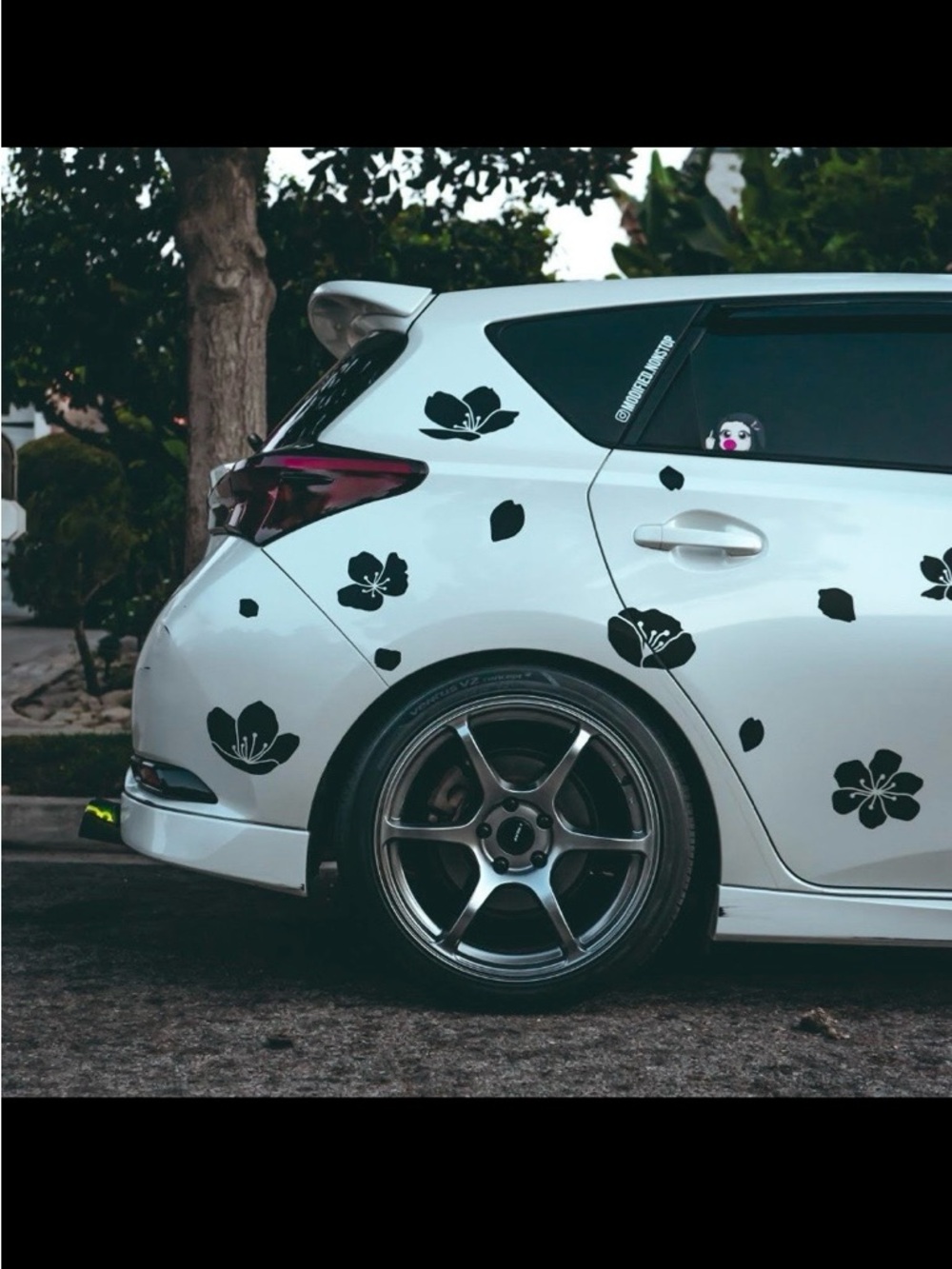 Pink Floral Vinyl Accents